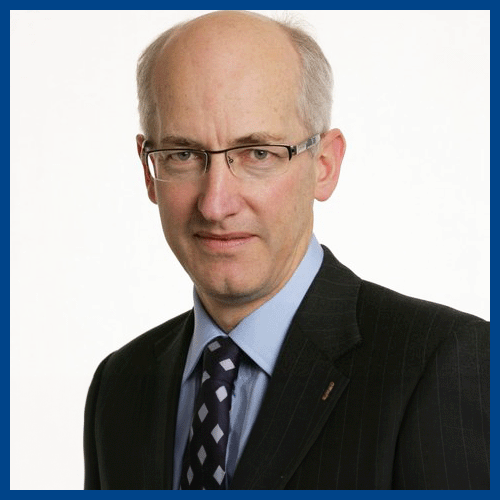 A headshot image of Sir David Higgins