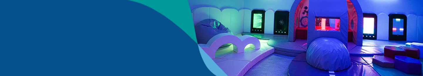 Gatwick Airport Sensory room interactive elements to help those who need a calming space before they fly