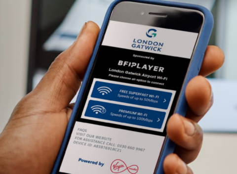 Wi-Fi landing page at London Gatwick