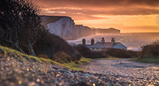 Image showing Sussex coast at dusk