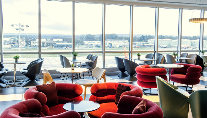 Image showing Plaza Premium Lounge in London Gatwick, including the view out over the airfield