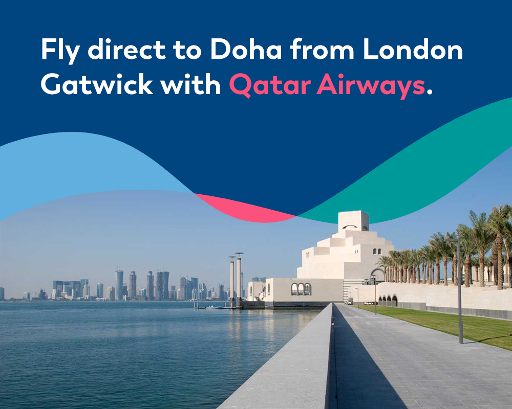 Fly direct to Doha from London Gatwick with Qatar Airways.