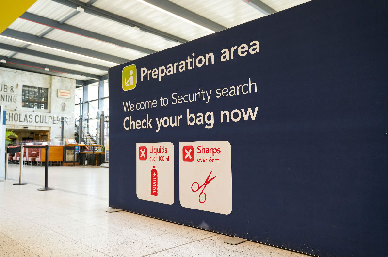 Image showing preparation area before going through security at London Gatwick North Terminal