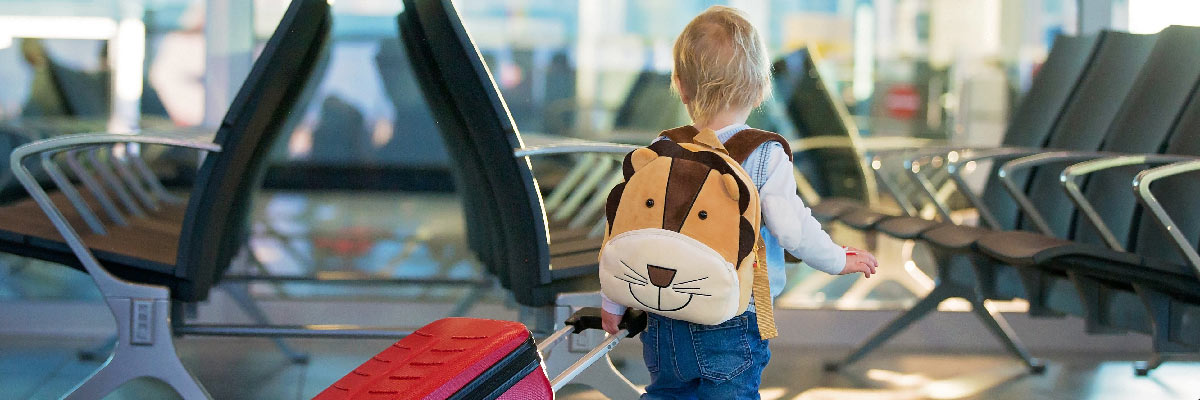 Image showing child enjoying time in airport