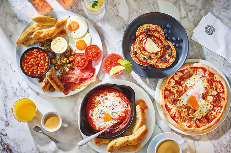 Image showing kids breakfast options at PizzaExpress