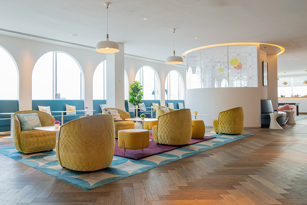 Seats and Tables in the Plaza Express Lounge