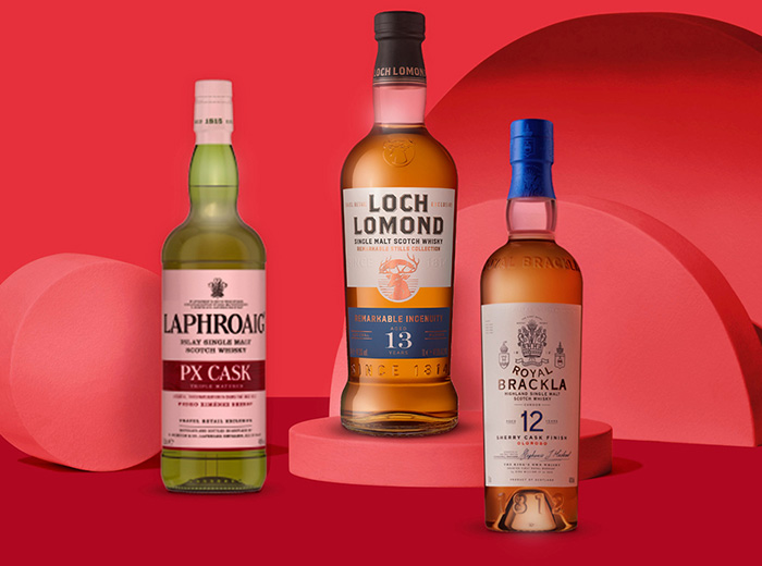 Bottles of premium whisky available on offer at 2 for £120