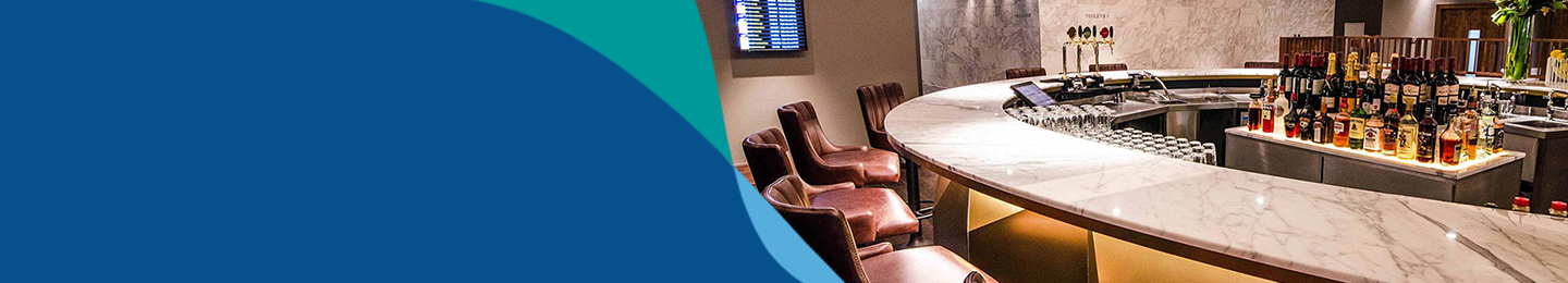 Banner image showing bar at No1 Lounge in London Gatwick