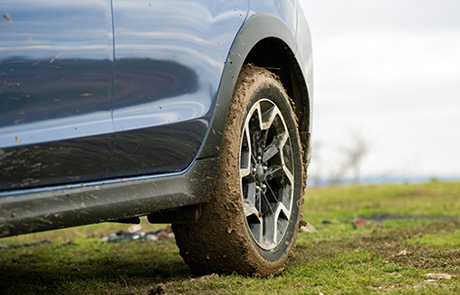 Image showing car stranded in field