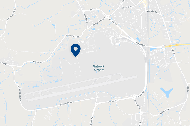 Image showing location of Gatwick Holiday Parking