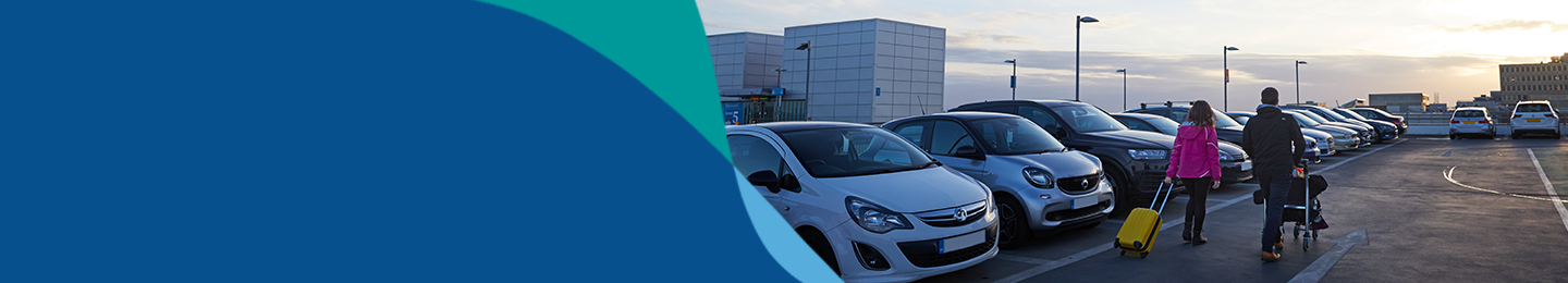 Banner image showing cars parked outside North Terminal London Gatwick