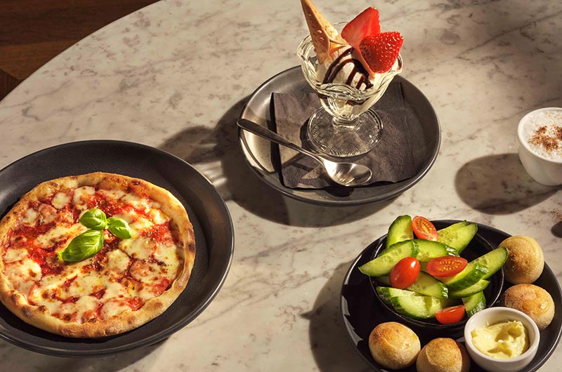 Image showing various kid's dishes at PizzaExpress
