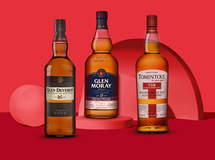 Bottles of premium whisky available at two for £90 at World Duty Free